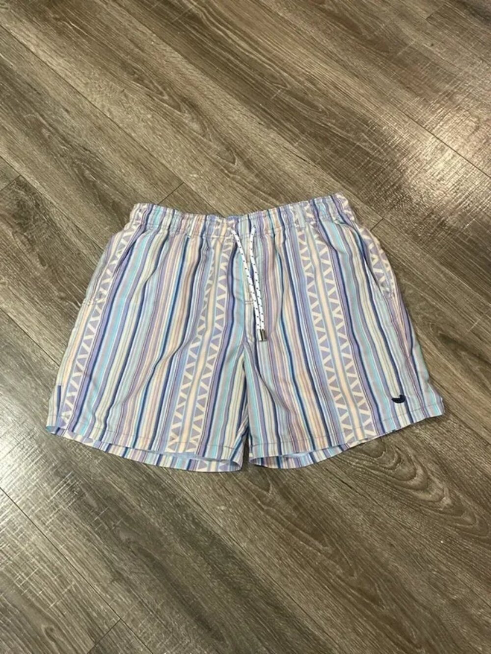 Southern Marsh Swim Trunks size Small Stripes Geometric Purple Pastel